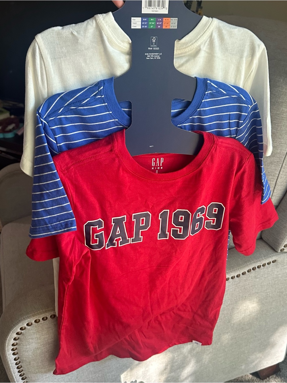 GAP NWT Kids 3-Pack Graphic Tee 100% Cotton Size 8